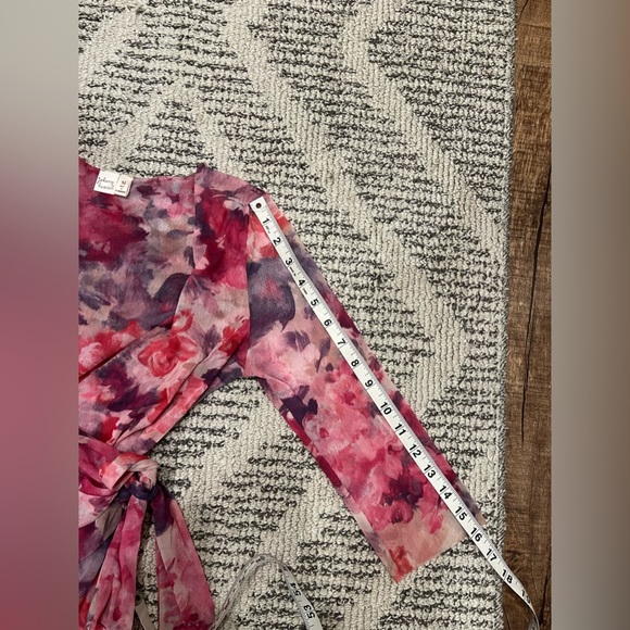 Johnny Heaven Mesh Material Romantic Floral 90’s Y2k 2000’s Top Blouse - Picture 9 of 9